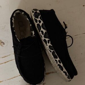 Hey Dude Black and White Women's Shoes